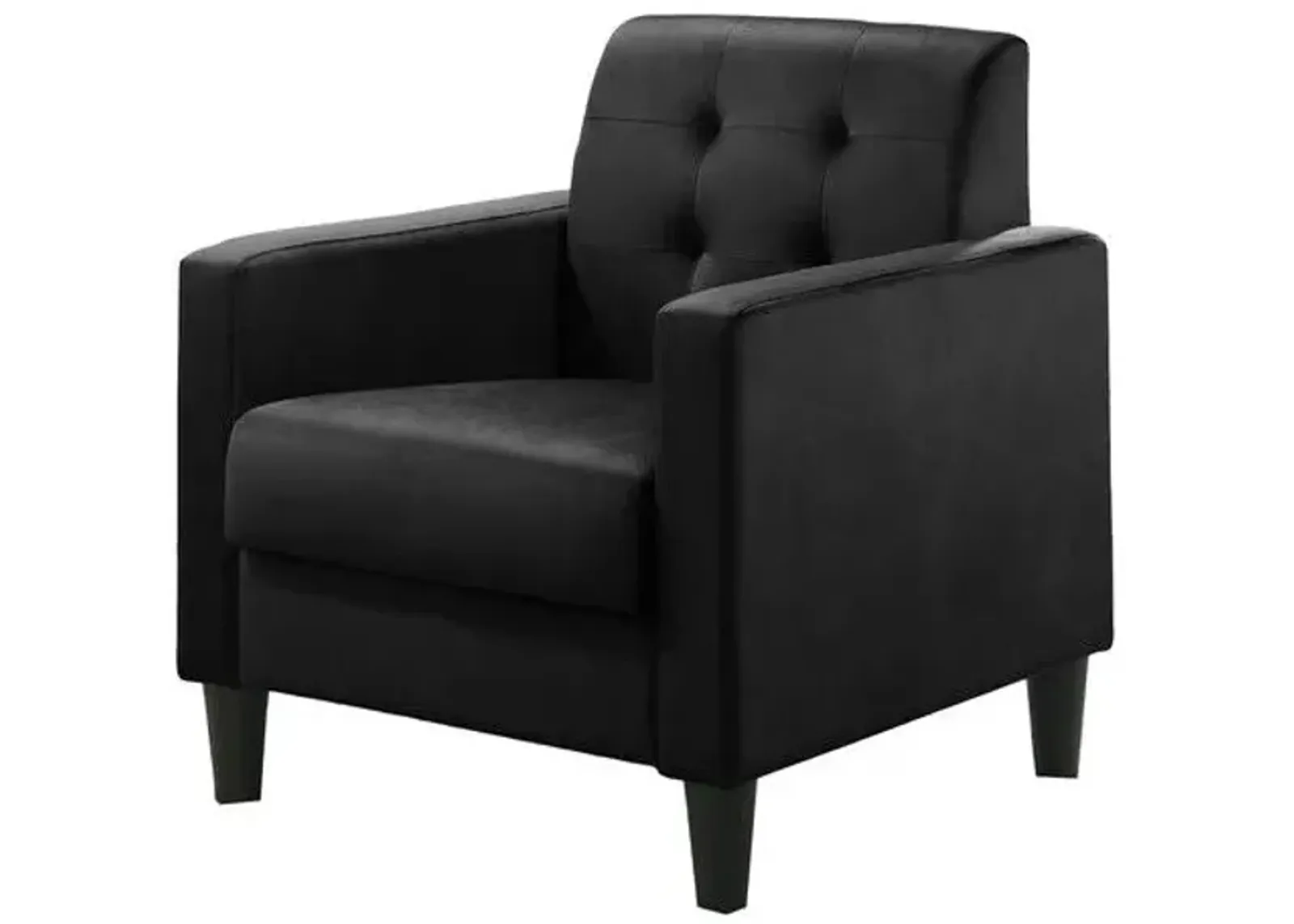 Hale - Velvet Accent Armchair With Tufting