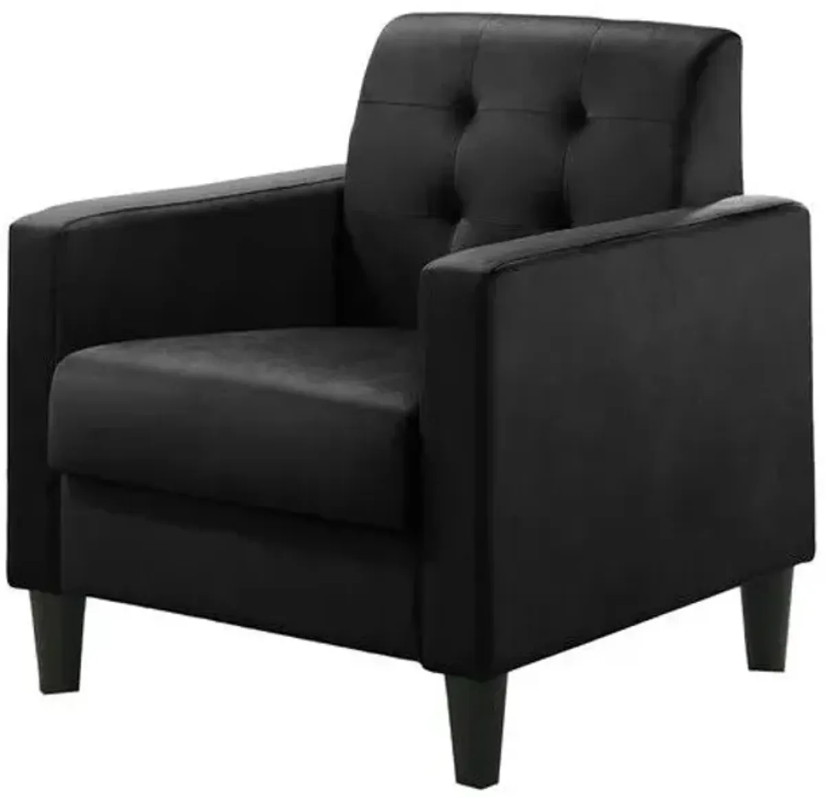 Hale - Velvet Accent Armchair With Tufting