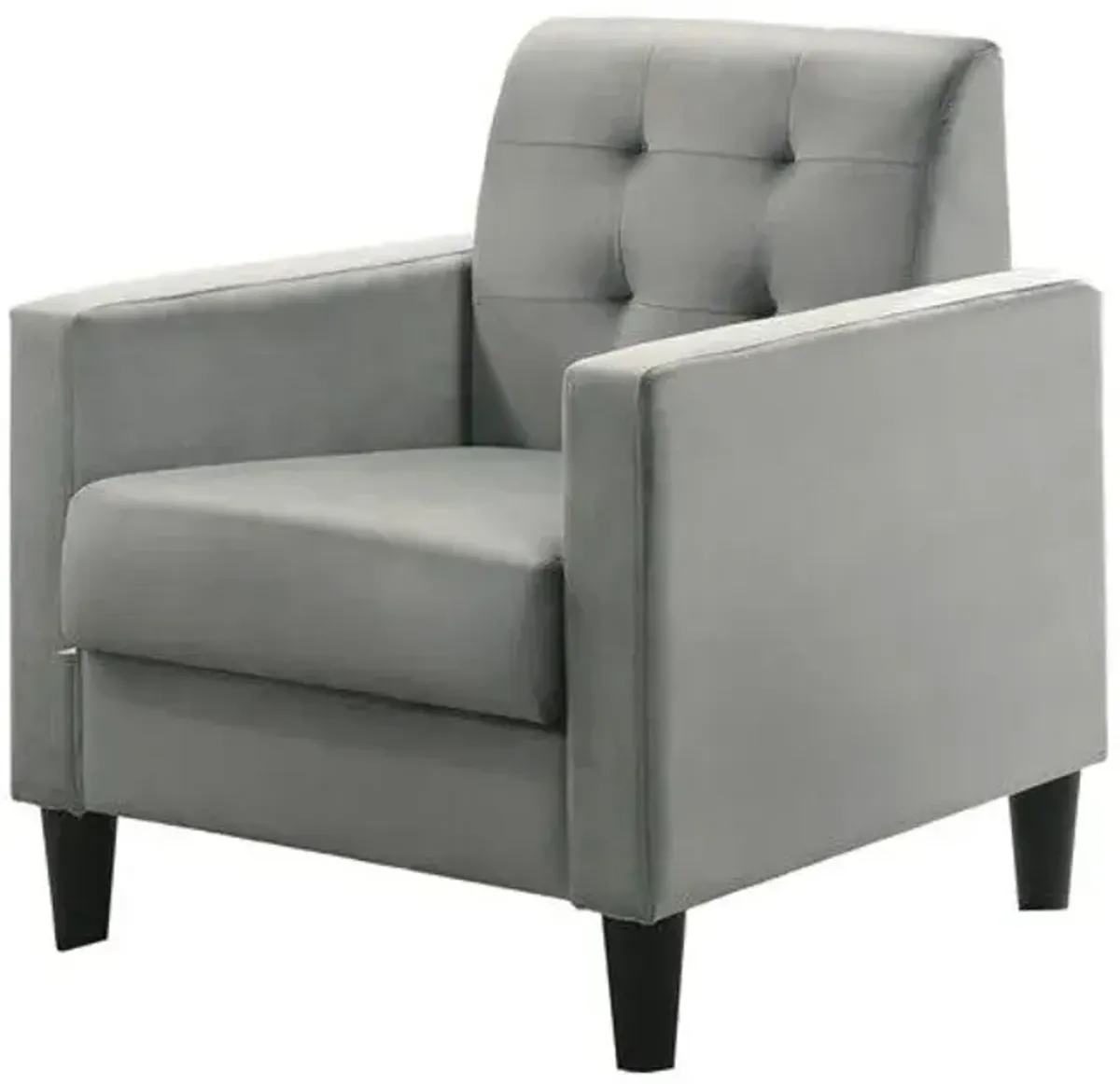 Hale - Velvet Accent Armchair With Tufting