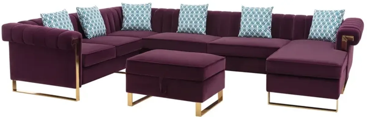 Maddie - Velvet Sectional Sofa