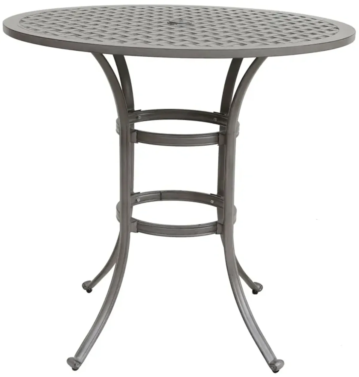 42" Cast Aluminum Round Bar Table - Gray