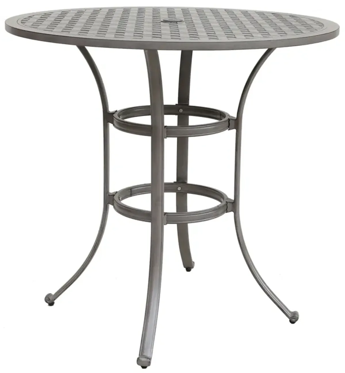 42" Cast Aluminum Round Bar Table - Gray