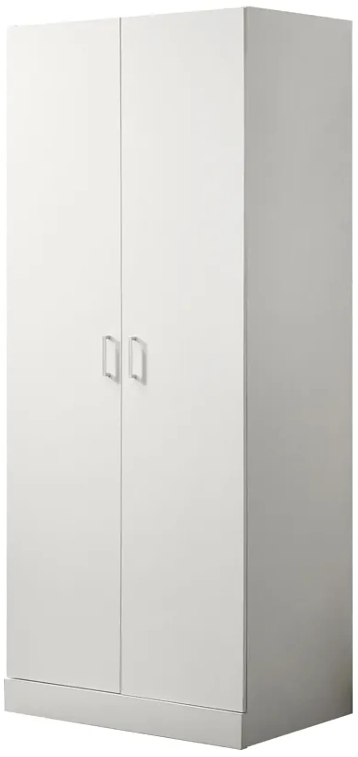 Michael - Double Door Wardrobe Cabinet Armoire With Shelf And Hanging Rod - White