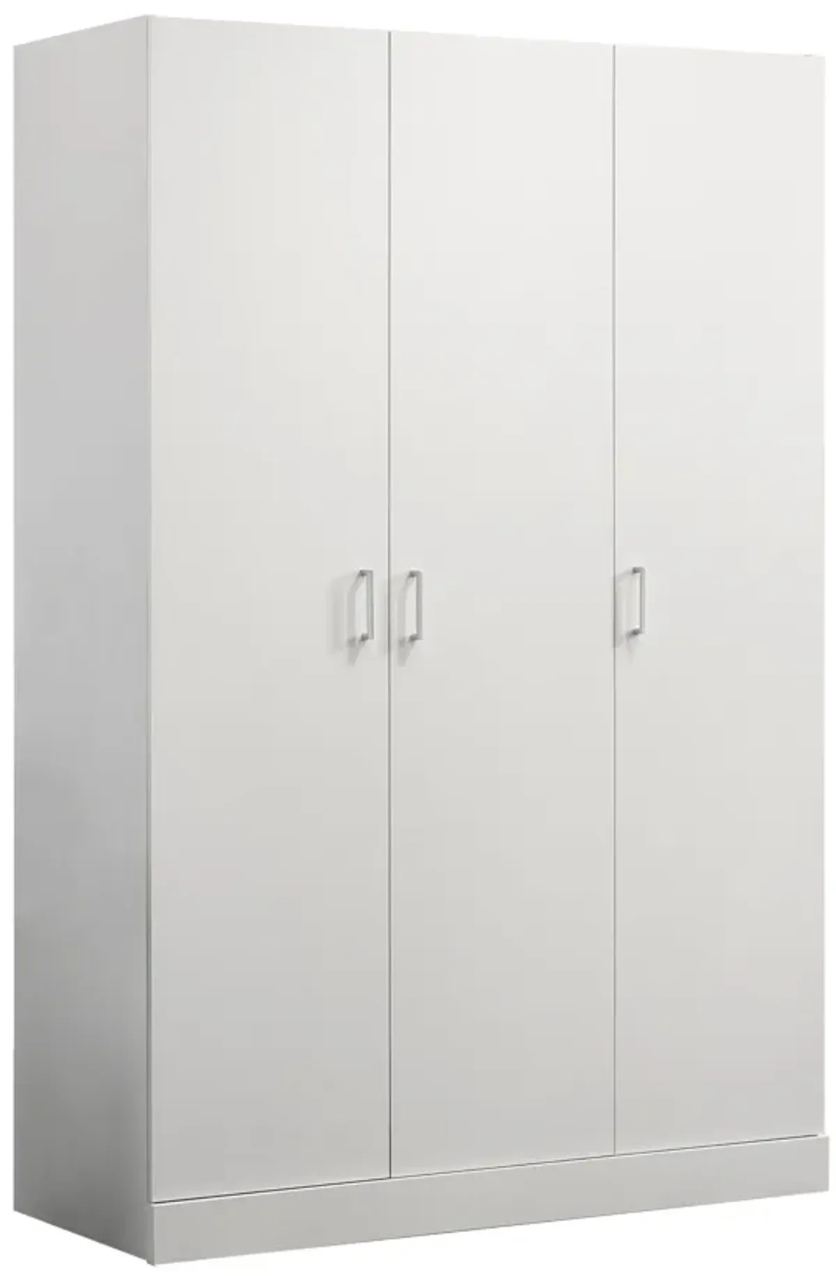 Declan - 3 - Door Wardrobe Cabinet Armoire With Storage Shelves And Hanging Rod - White