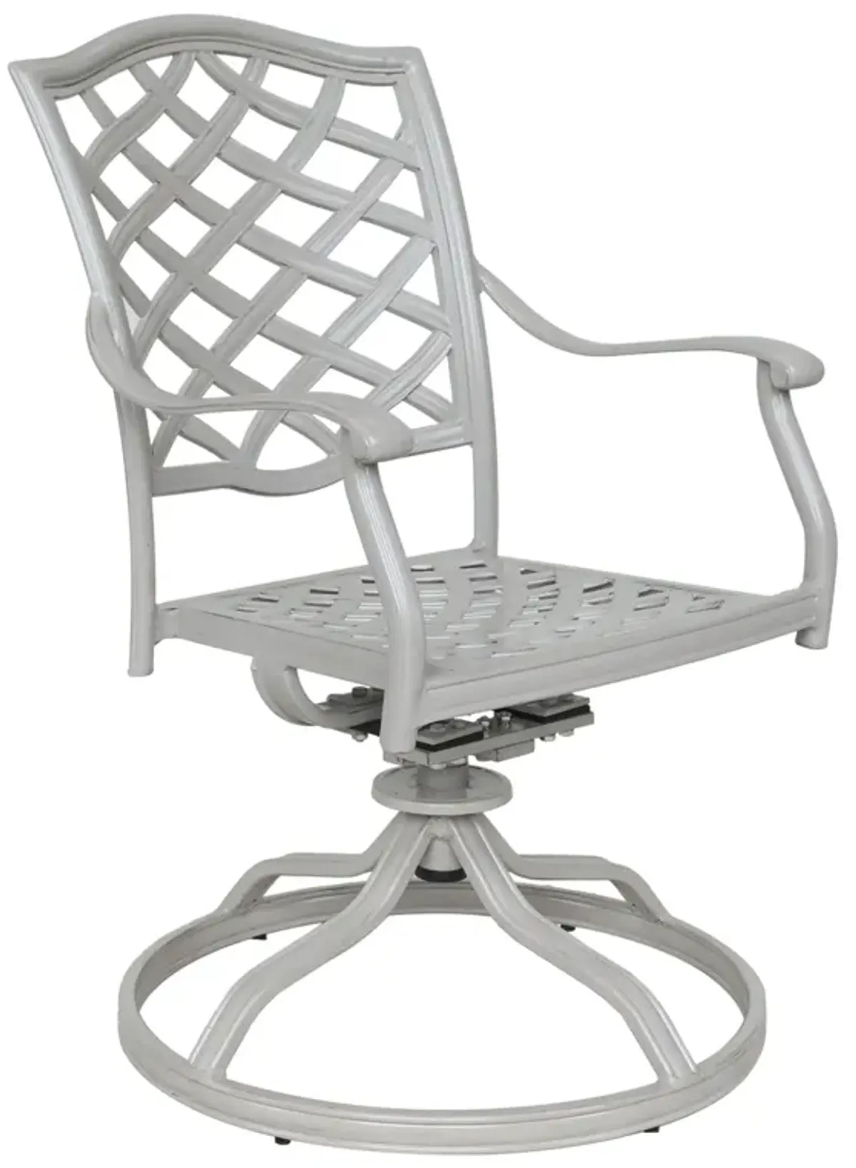 Modern Outdoor Dining Chairs, Swivel And Rocking Motion (Set of 2) - Basalt