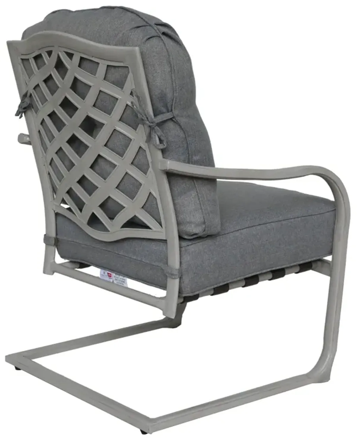 Outdoor Aluminum C Spring Chair (Set of 2) - Basalt