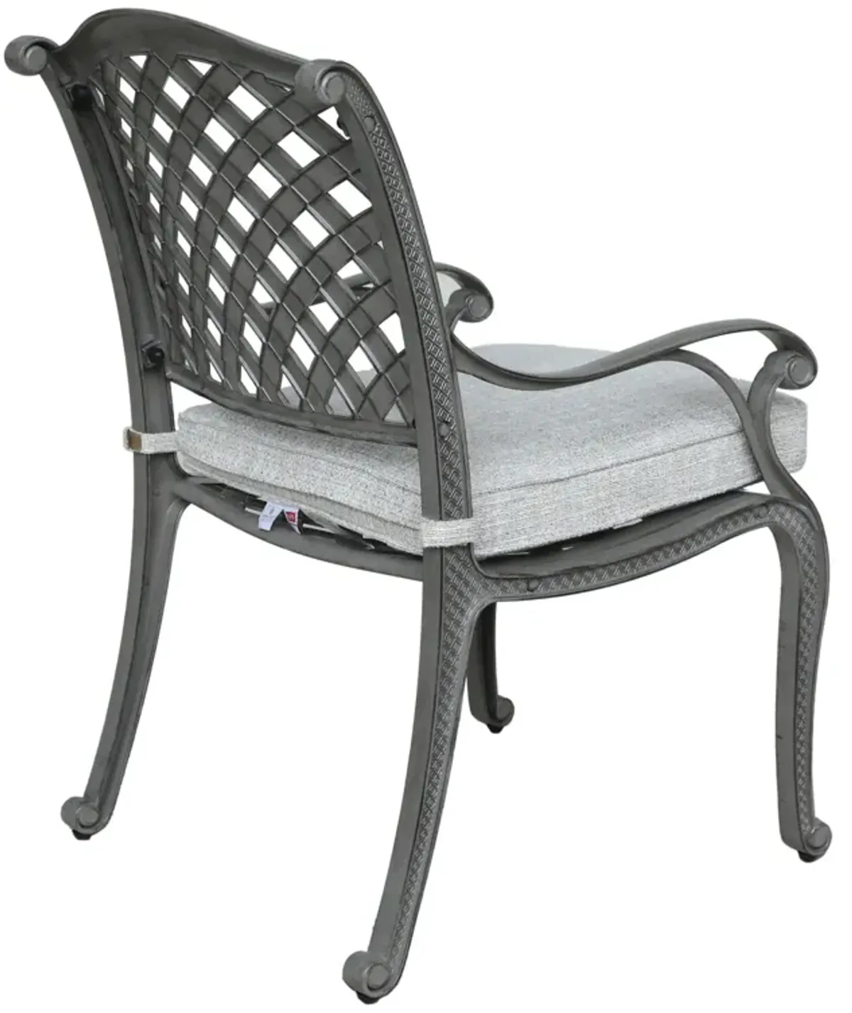 Indoor Outdoor Aluminum Dining Chair With Cushion - Golden Gauze