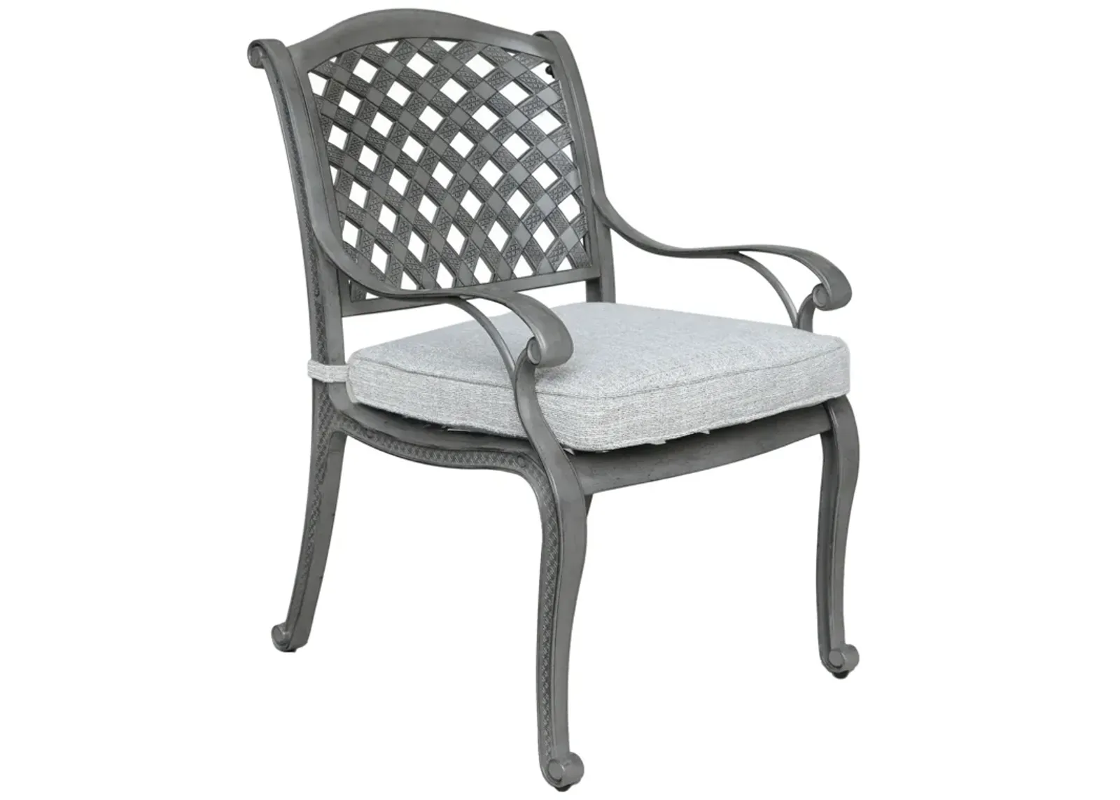 Indoor Outdoor Aluminum Dining Chair With Cushion - Golden Gauze