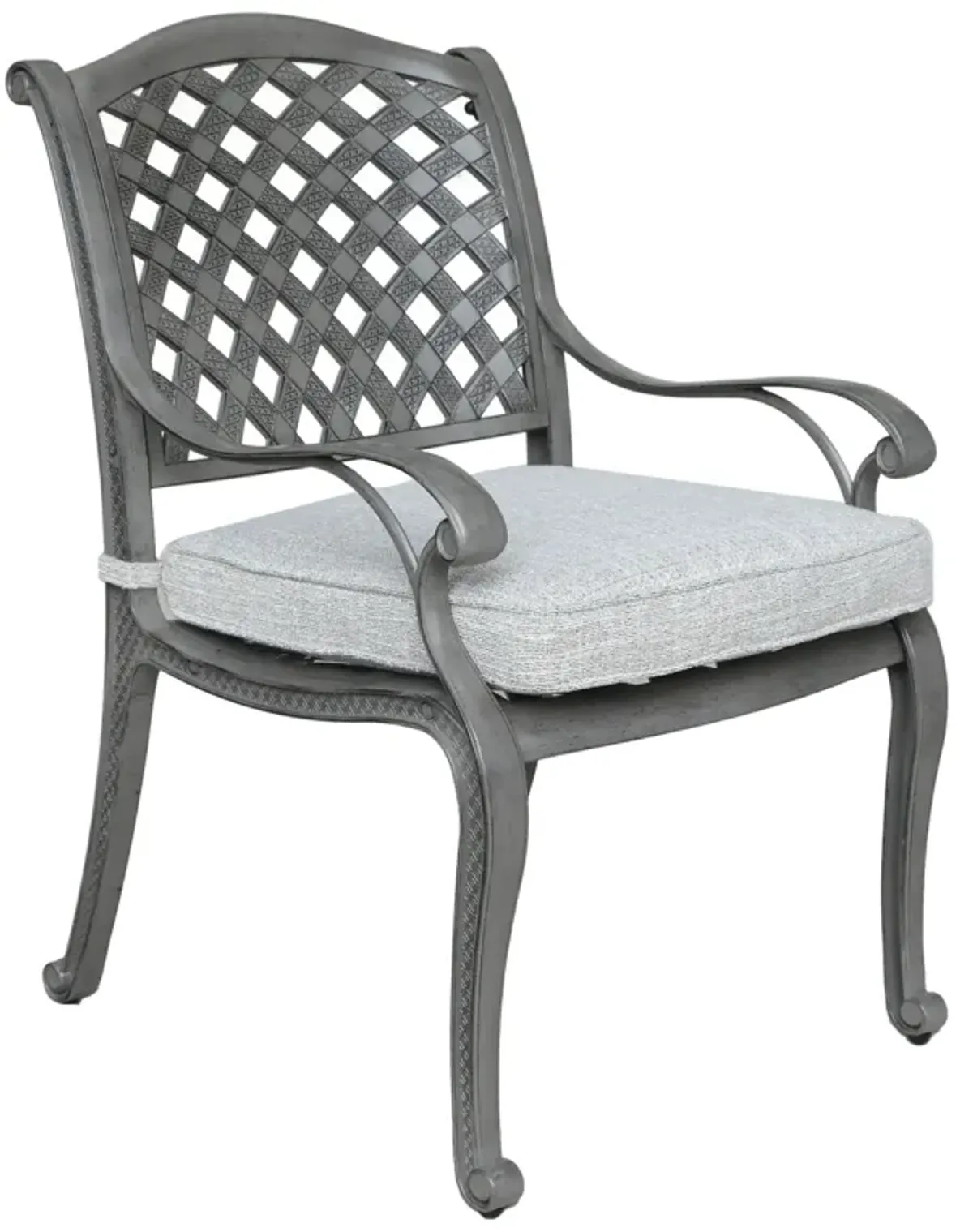 Indoor Outdoor Aluminum Dining Chair With Cushion - Golden Gauze