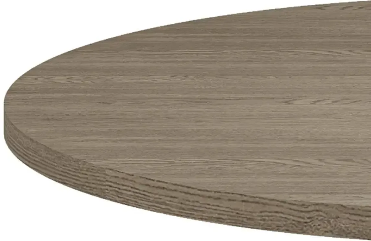 Tannen - Round Dining Table - White And Gray