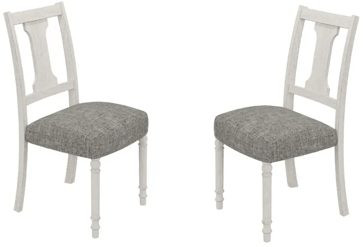 Tannen - Dining Side Chair (Set of 2) - White And Gray