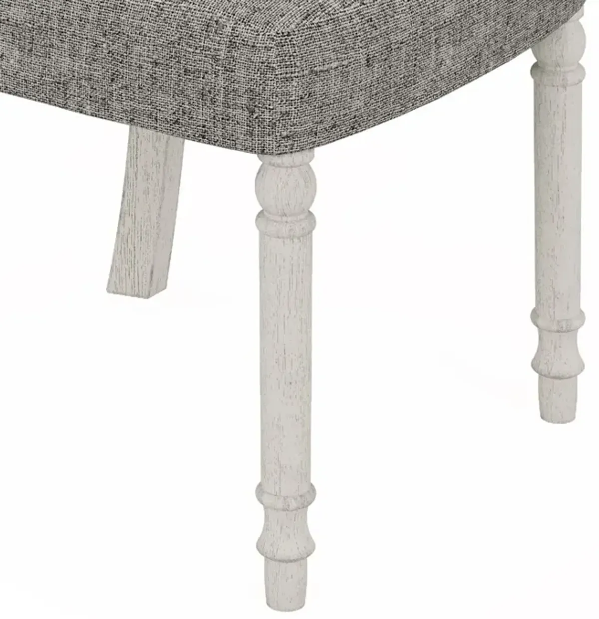 Tannen - Round 5 Piece Dining Table (Set of 5) - White And Gray