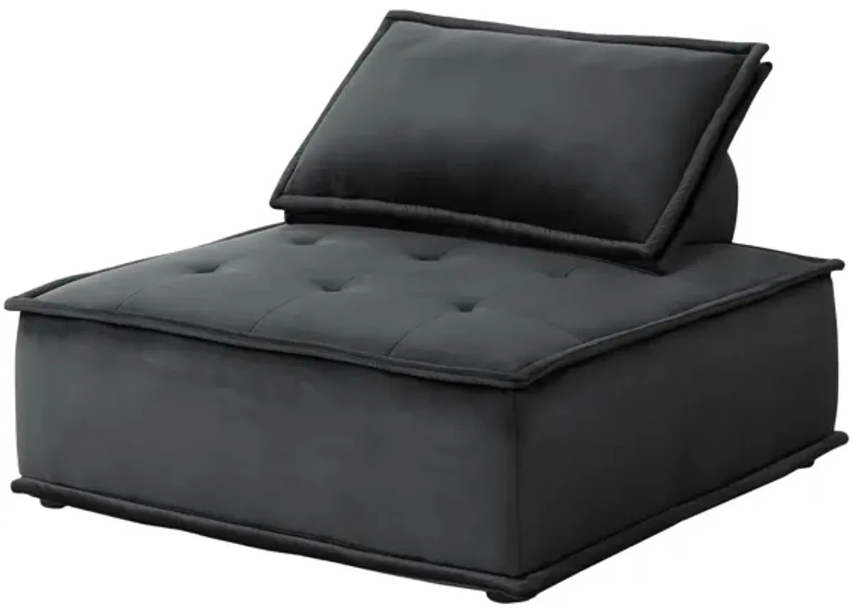 Anna - Velvet Sectional Sofa Ottoman