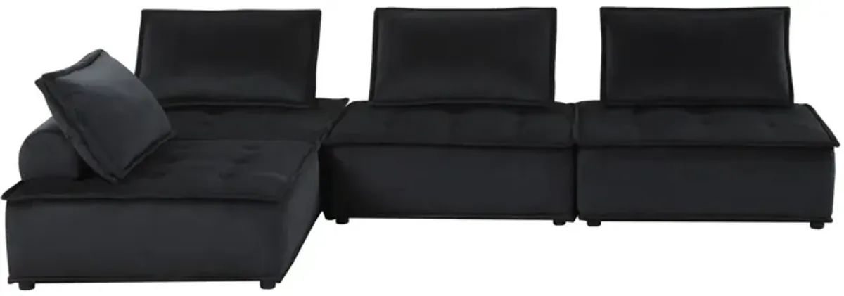 Anna - Velvet Sectional Sofa