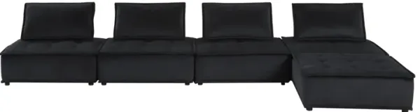 Anna - Velvet 5 Piece Sofa And Loveseat (Set of 2)