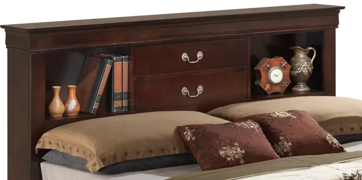 Louis Phillipe - Bookcase Storage Bed