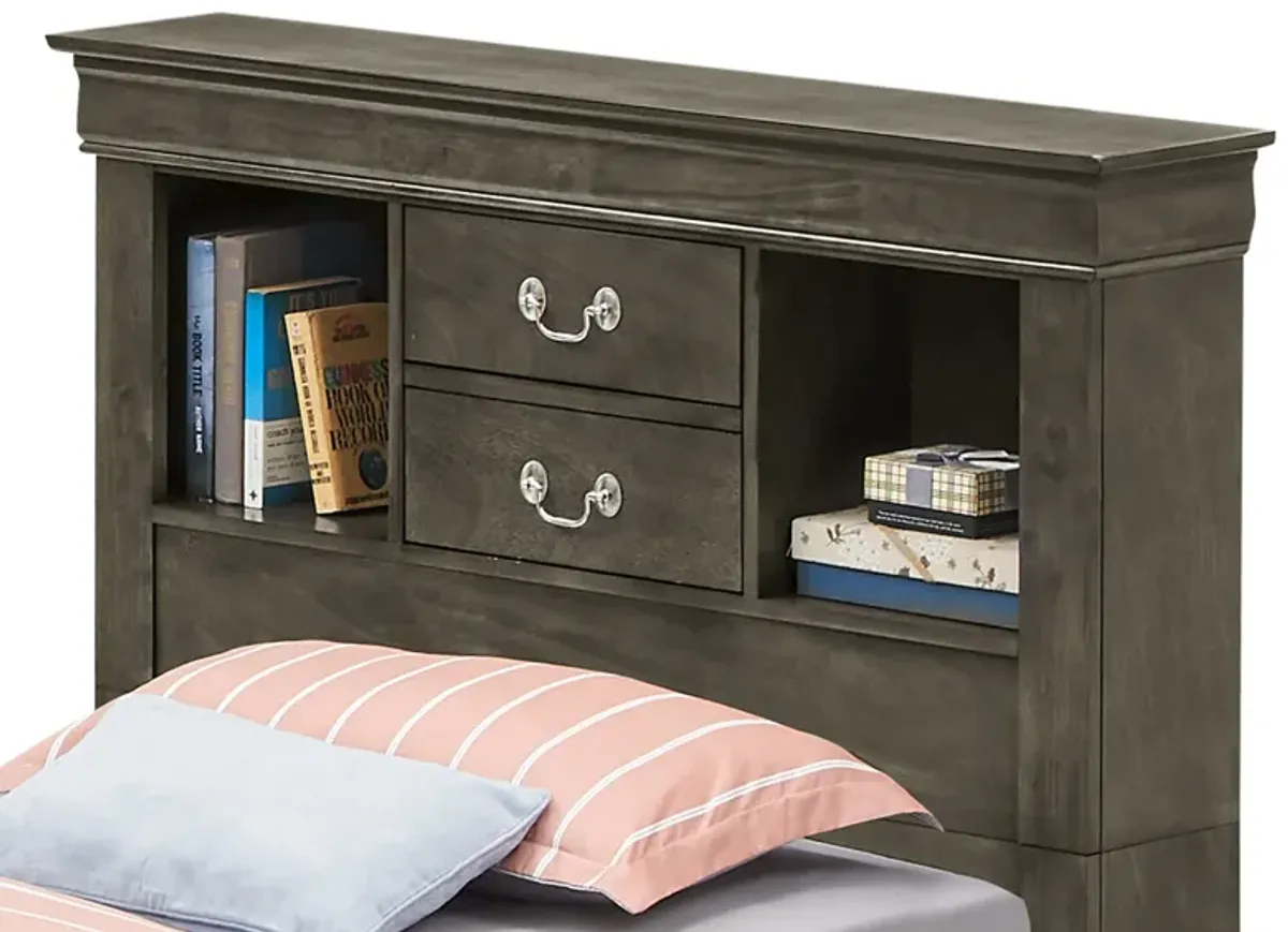 Louis Phillipe - Bookcase Storage Bed