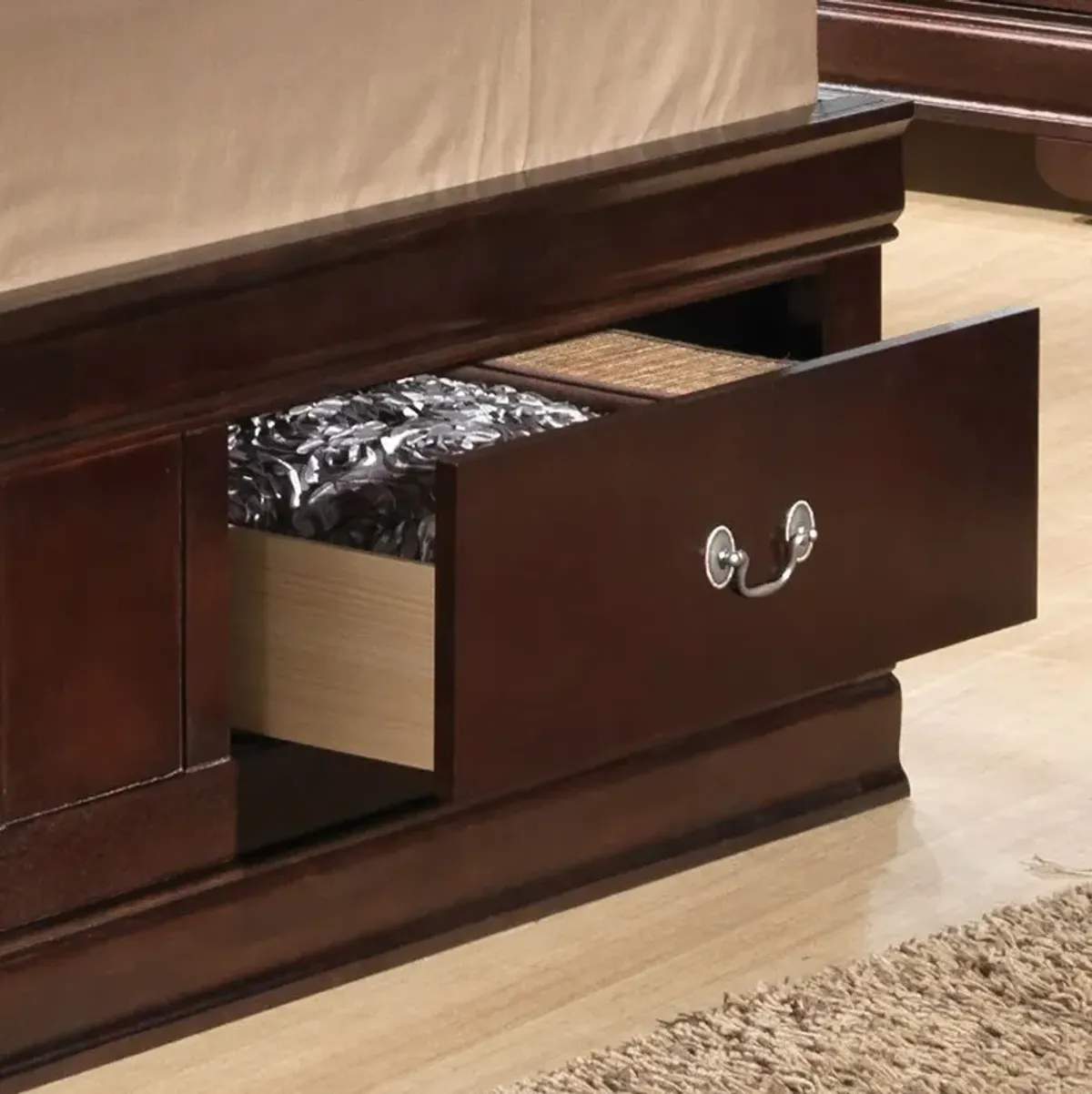 Louis Phillipe - Bookcase Storage Bed