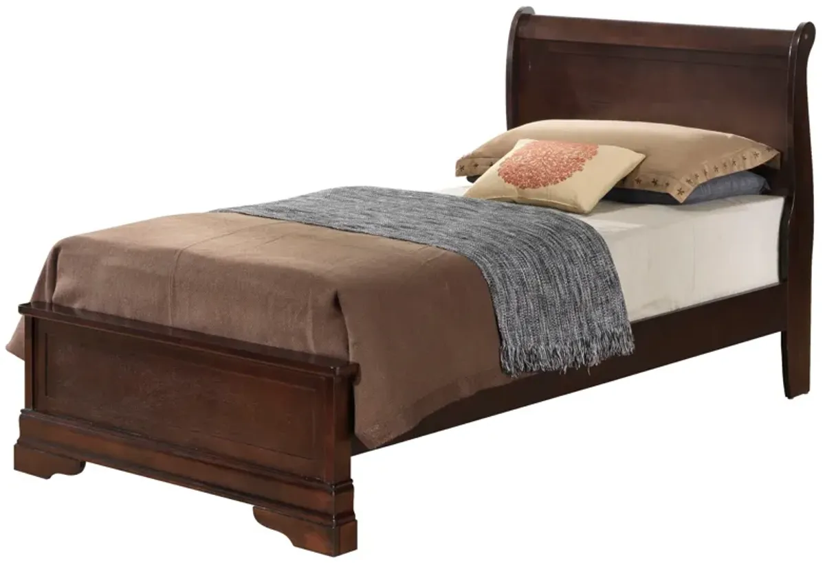 Louis Phillipe - Sleigh Bed With Low Footboard