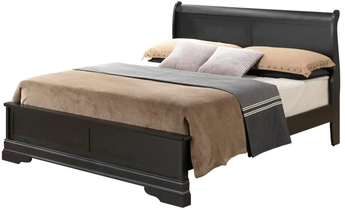 Louis Phillipe - Sleigh Bed With Low Footboard