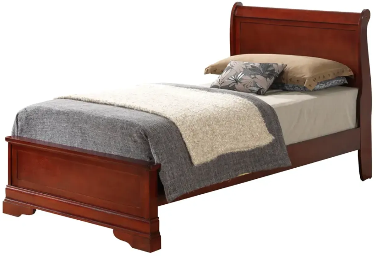 Louis Phillipe - Sleigh Bed With Low Footboard