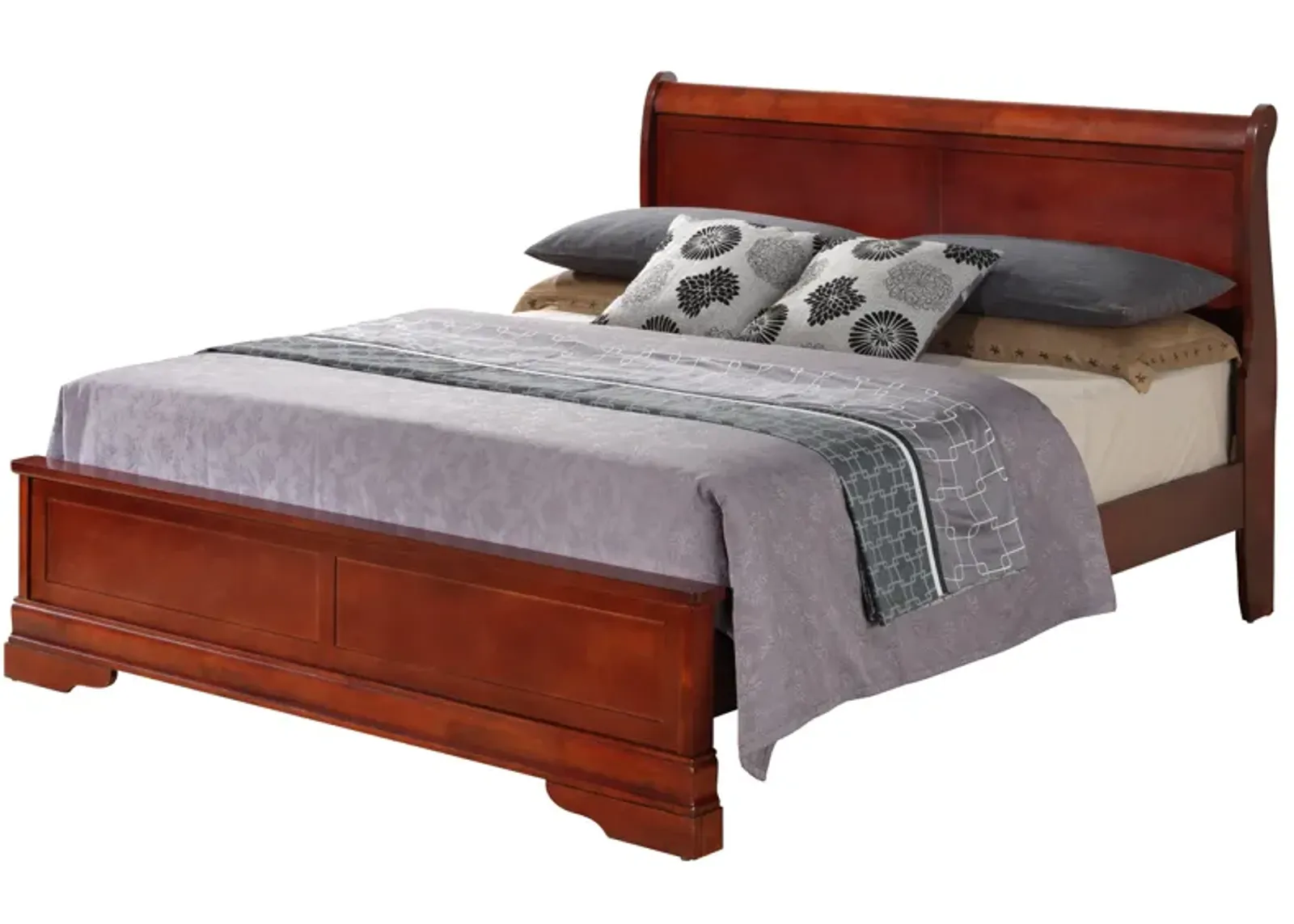 Louis Phillipe - Sleigh Bed With Low Footboard