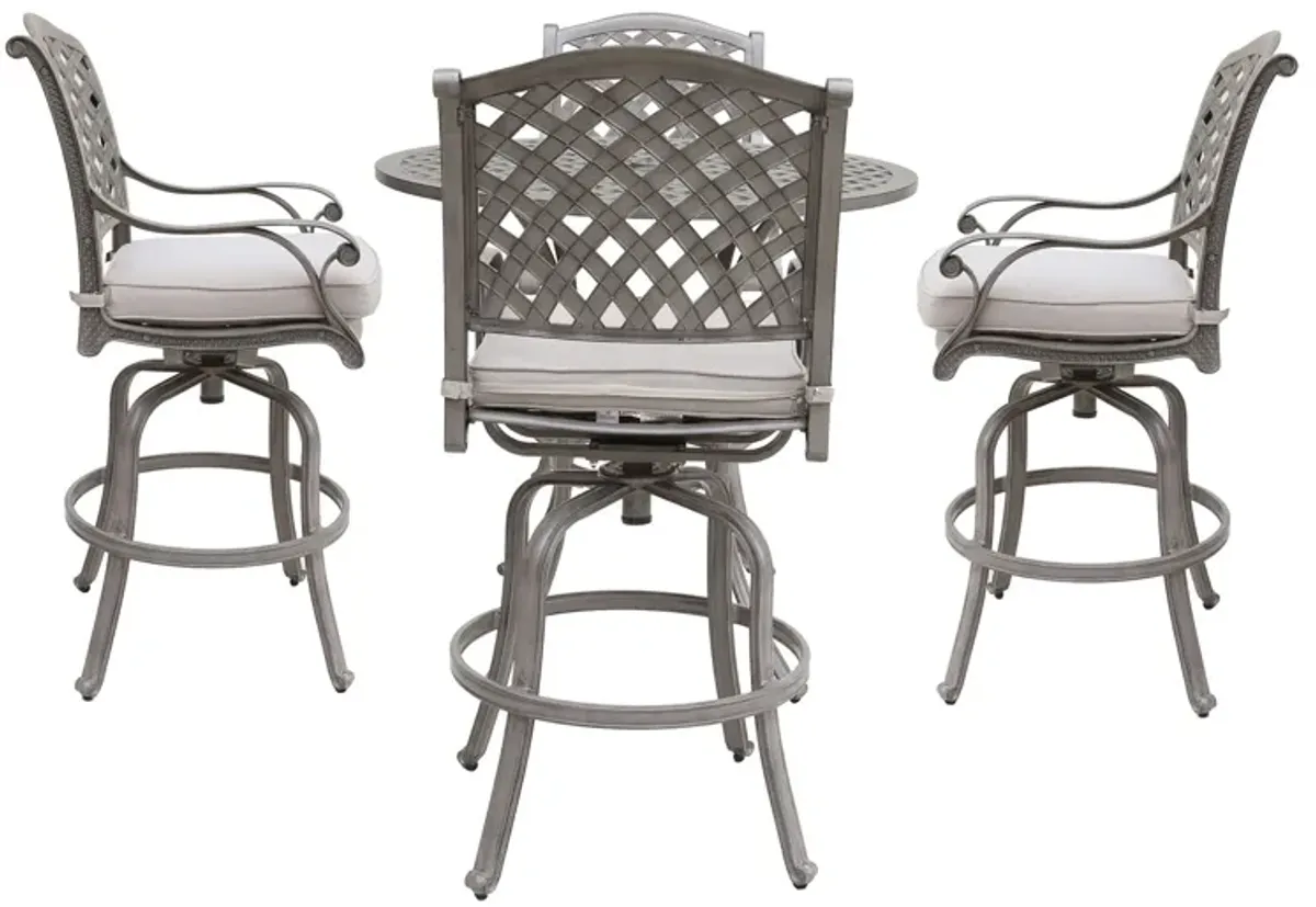 Cast Aluminum Bar Set With Cushion