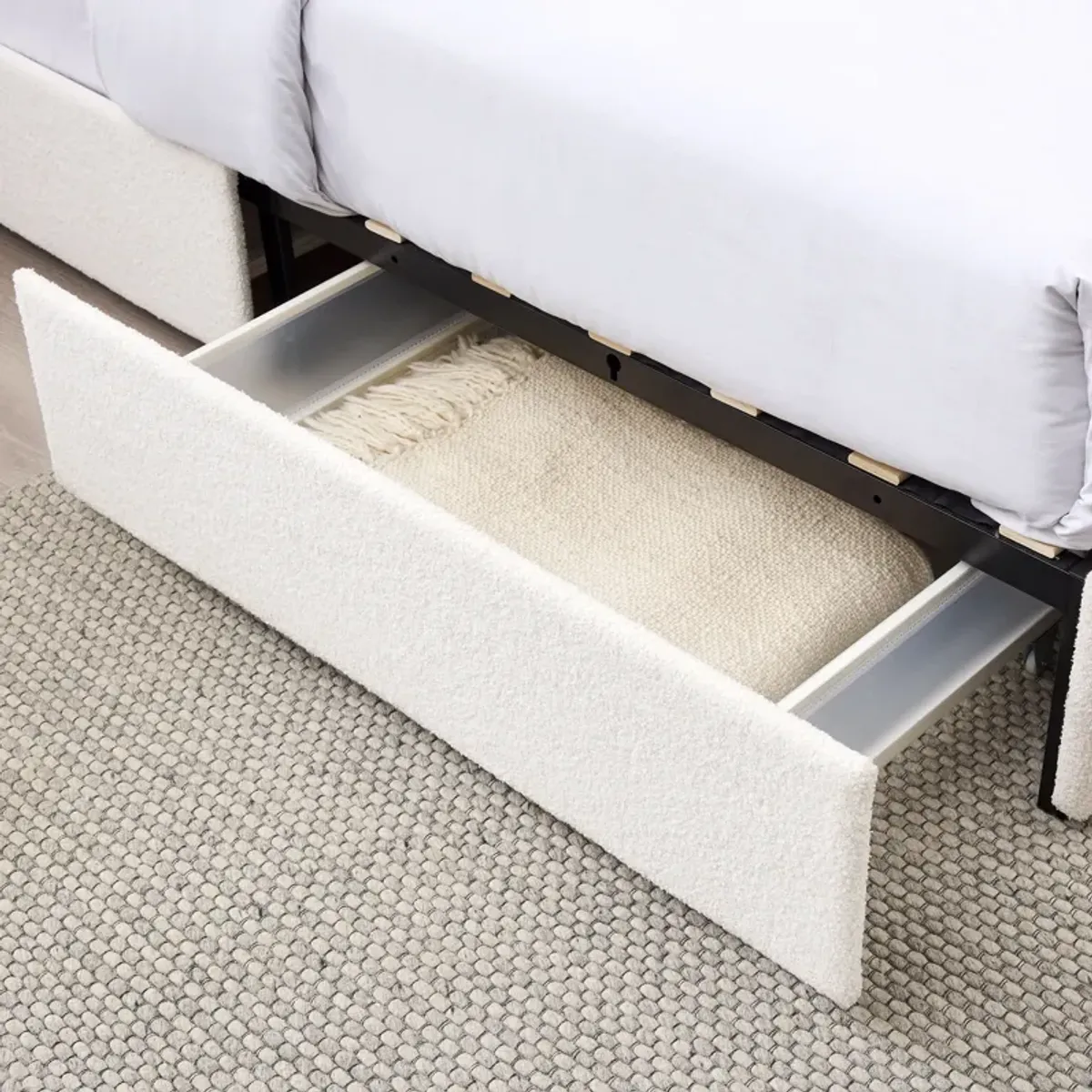 Liv - Patented With Drawers Upholstered Storage Platform Bed