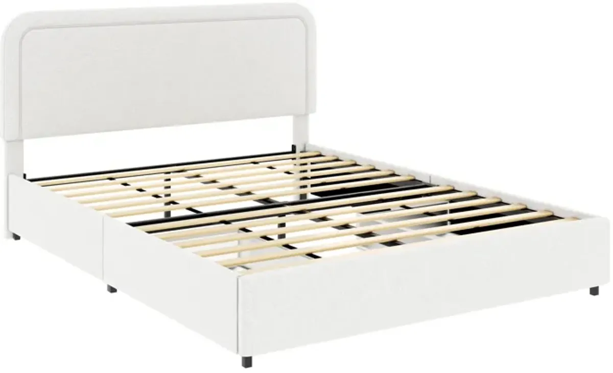 Liv - Patented With Drawers Upholstered Storage Platform Bed