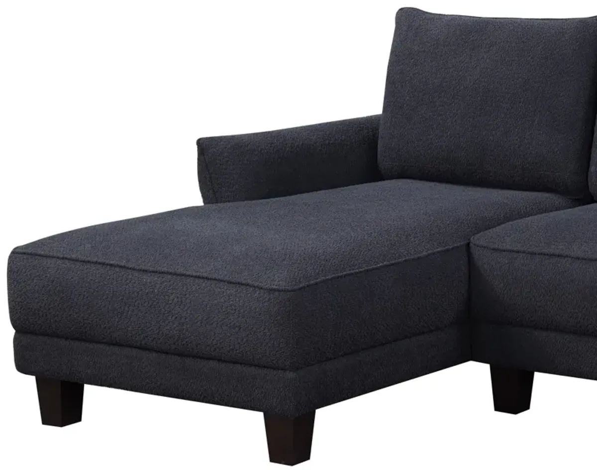 Belle - Sherpa Sectional Sofa With Left-Facing Chaise