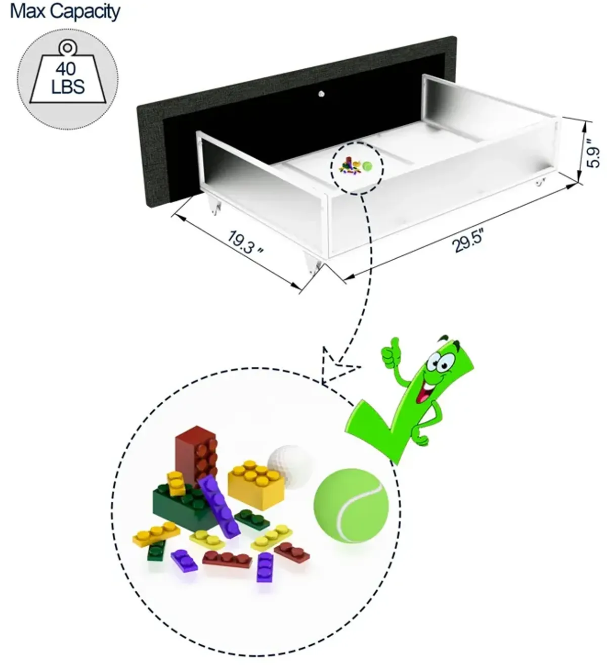 Anna - Upholstered Wingback Platform Bed With Patented 4 Drawers Storage