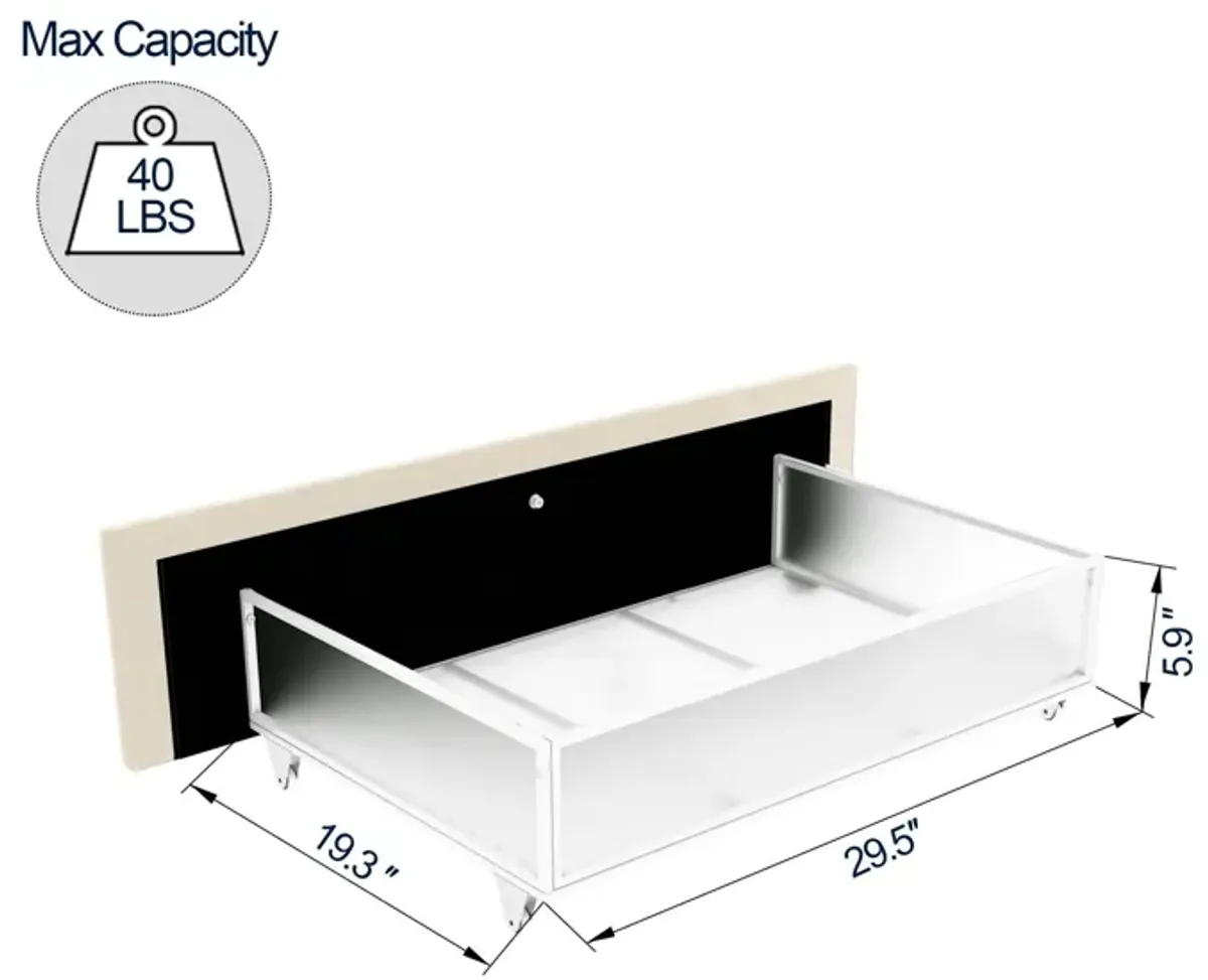 Flora - Upholstered Daybed With 2 Drawers Ribbed Tufted Backrest in Lavish Modern Design