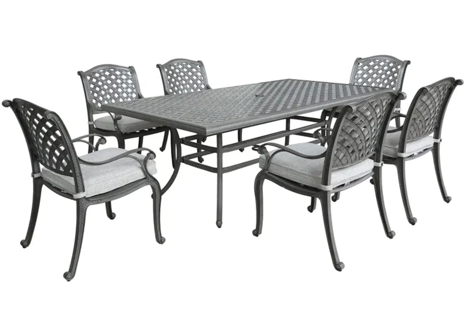 Outdoor Aluminum Dining Set With Cushion