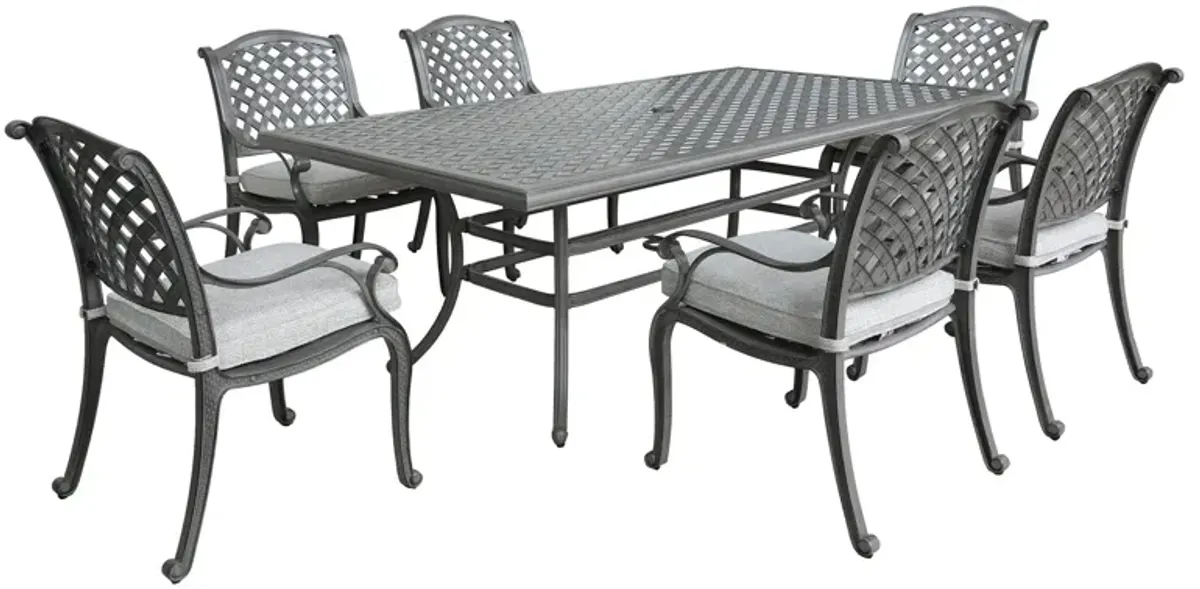 Outdoor Aluminum Dining Set With Cushion