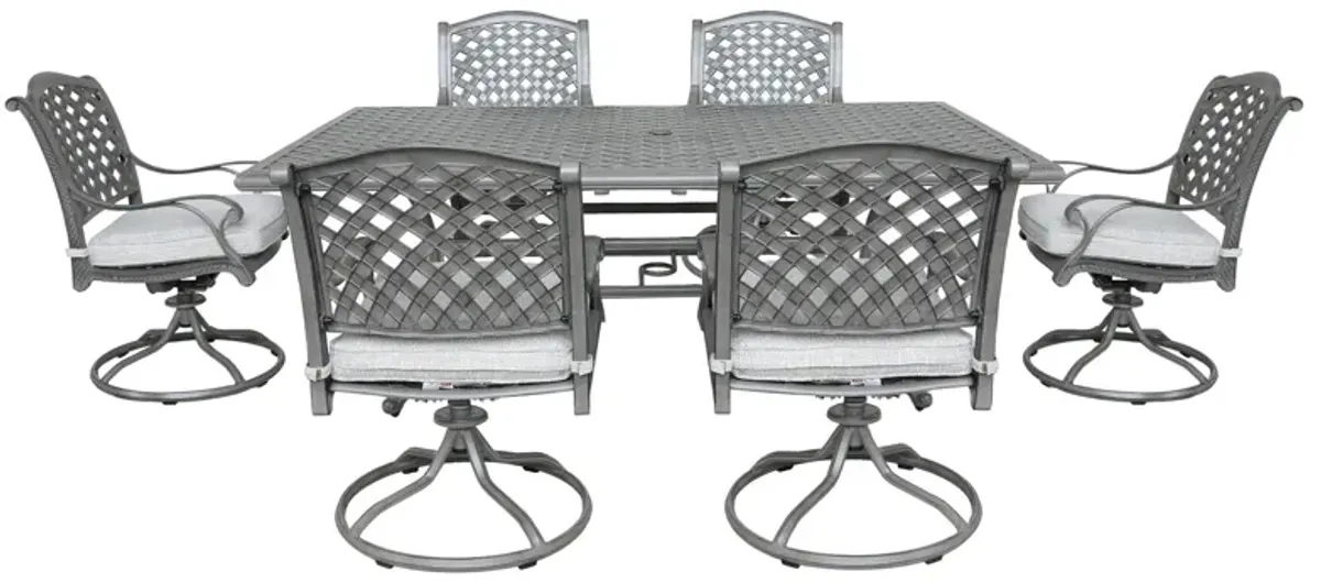 Outdoor Aluminum Dining Set With Cushion