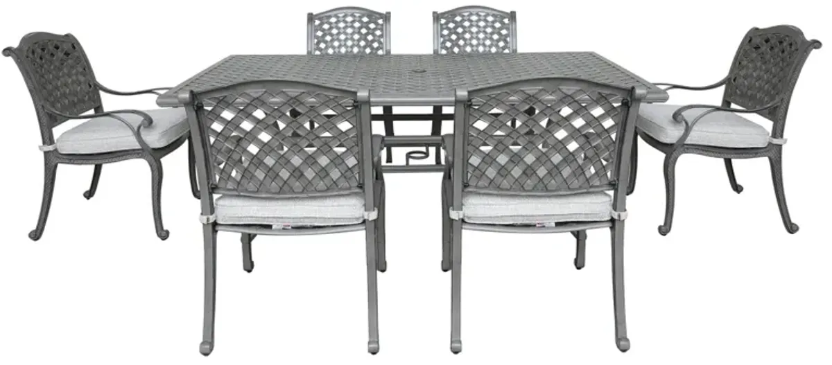 Outdoor Aluminum Dining Set With Cushion