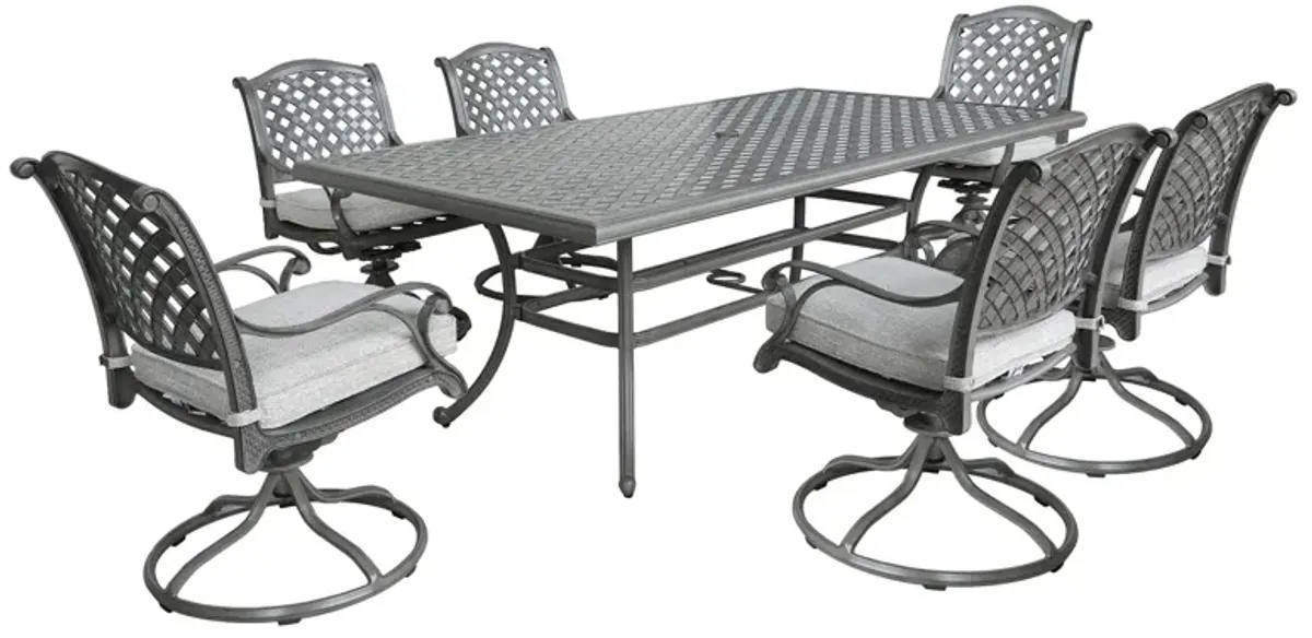 Outdoor Aluminum Dining Set With Cushion