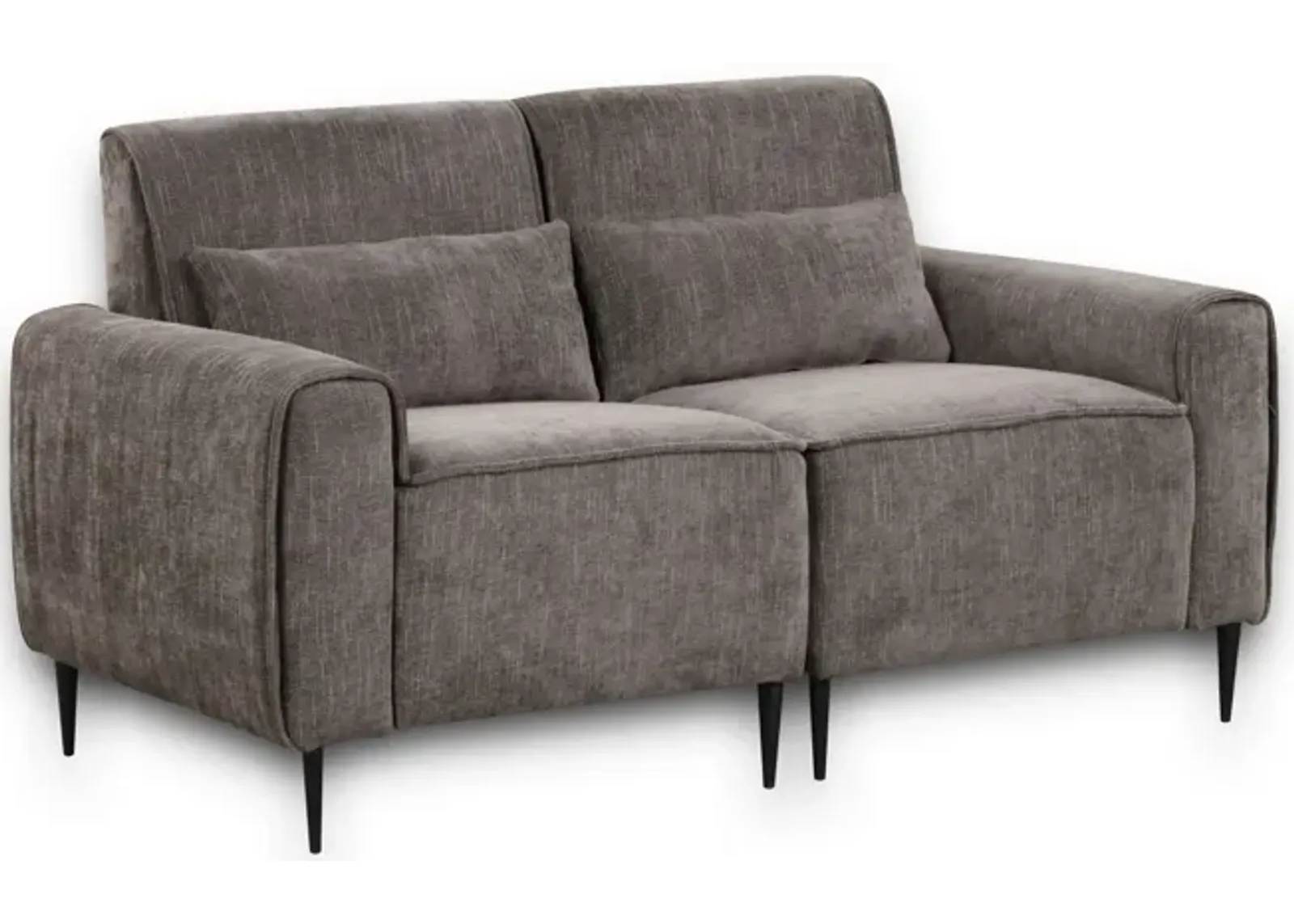 Valentina - Chenille Loveseat With Metal Legs And Throw Pillows