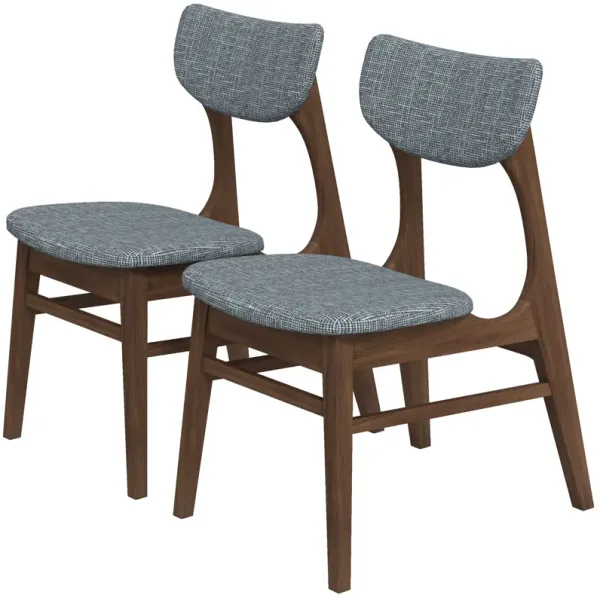 Eula - Mid-Century Modern Dining Chair (Set of 2) - Dark Brown
