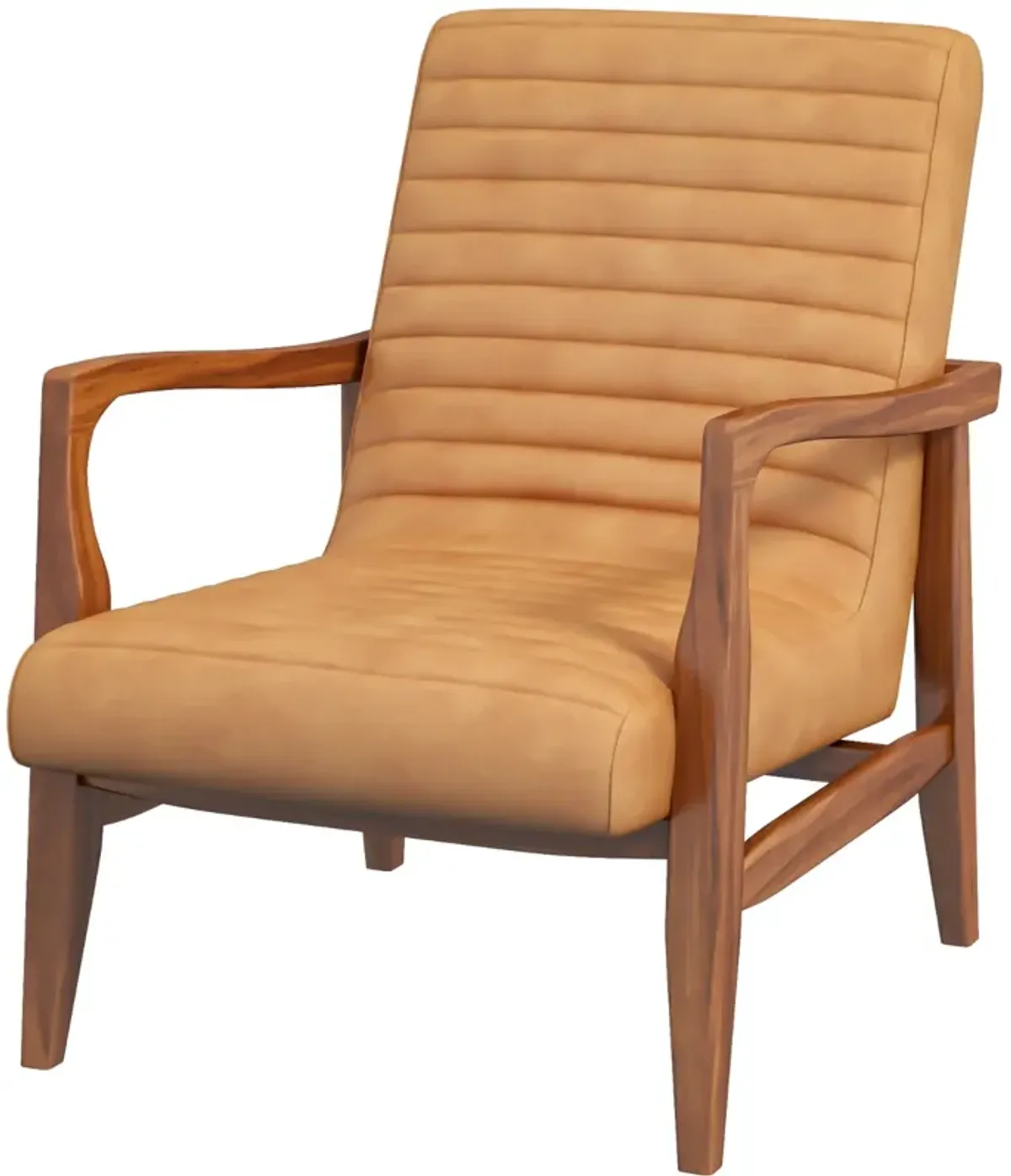 Micah - Genuine Leather Accent Chair - Tan