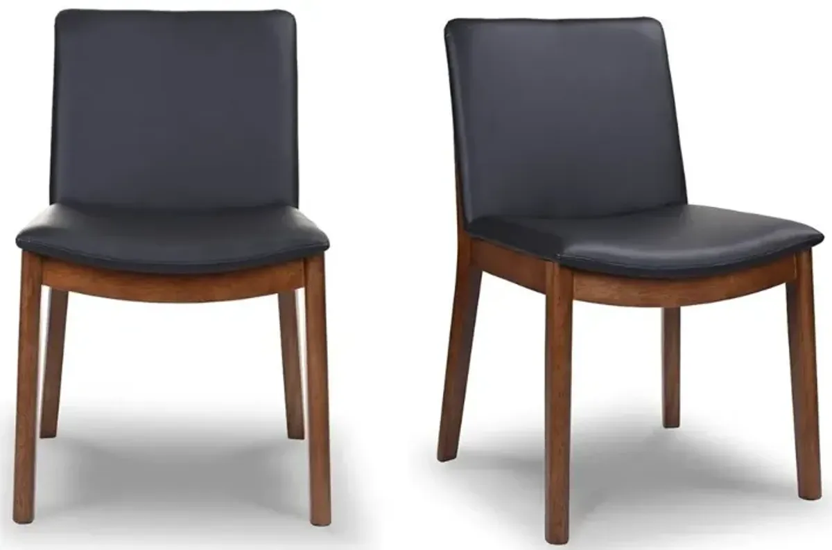 Laura - Mid-Century Modern Solid Wood Dining Chair (Set of 2)