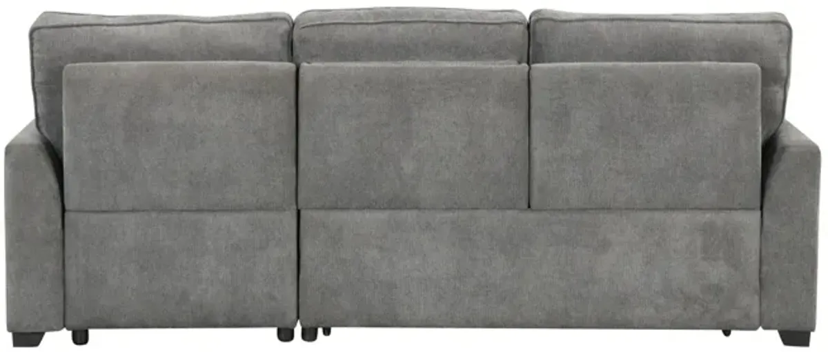 Ember - 92"W Fabric Sleeper Sectional with Reversible Storage Chaise