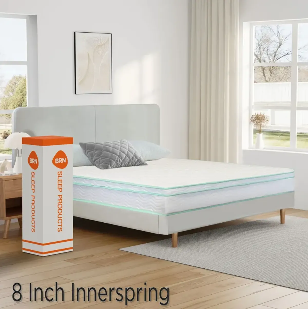 8" Medium Cool Gel Memory Foam Innerspring Hybrid Mattress