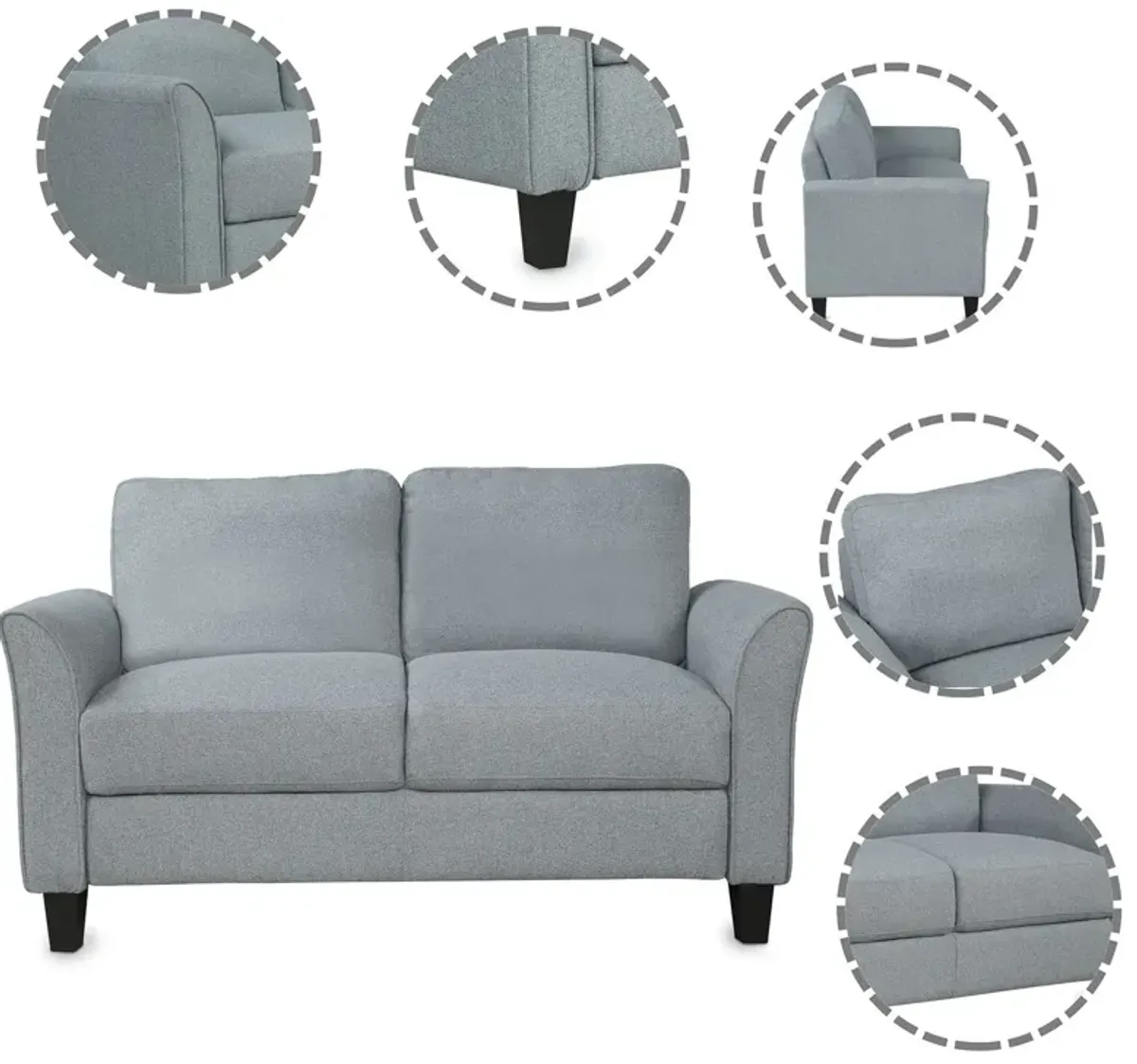 Living Room Furniture Love Seat Sofa Double Seat Sofa Loveseat Chair