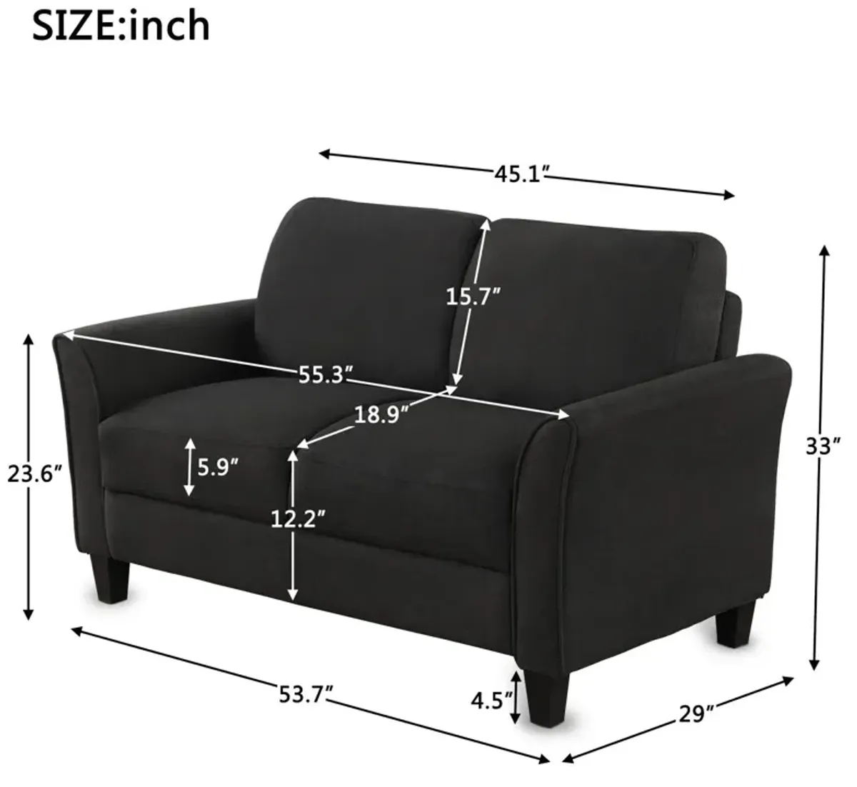 Living Room Furniture Love Seat Sofa Double Seat Sofa Loveseat Chair