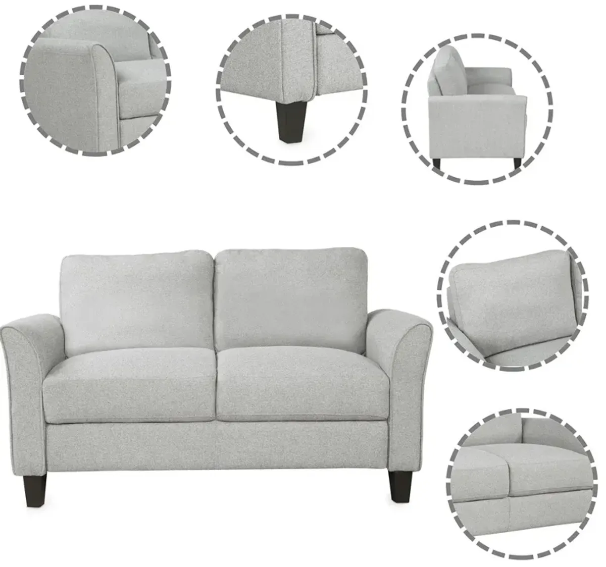 Living Room Furniture Love Seat Sofa Double Seat Sofa Loveseat Chair