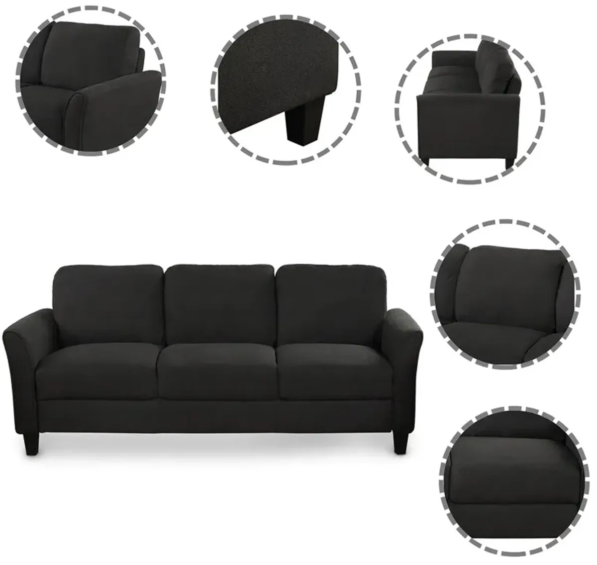 Living Room Sets Furniture Armrest Sofa Single Chair Sofa Loveseat Chair 3 Seat Sofa (Chair Loveseat Chair & 3 Seat Sofa)