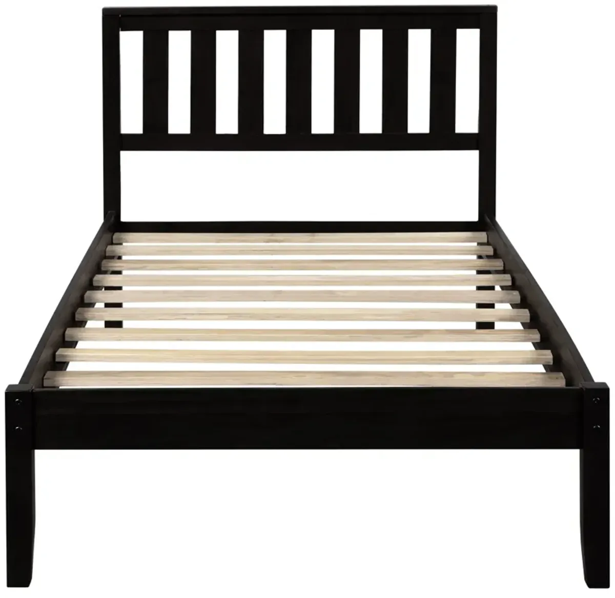 Platform Bed With Headboard / Wood Slat Support