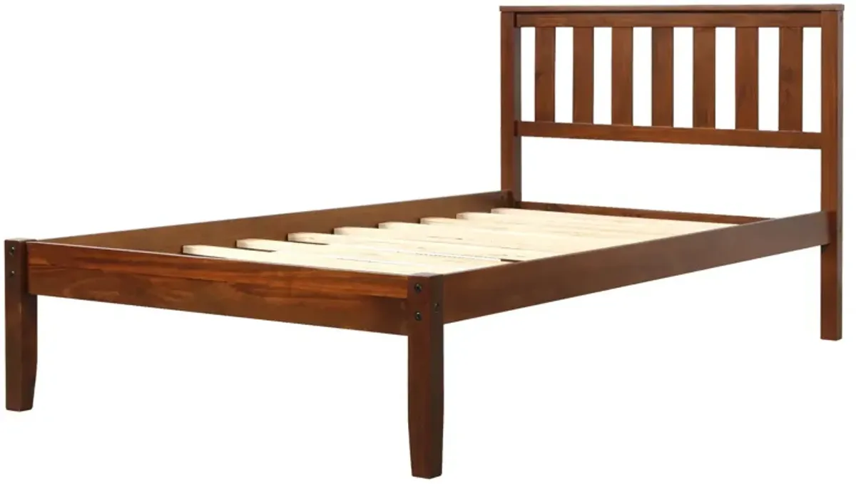 Platform Bed With Headboard / Wood Slat Support