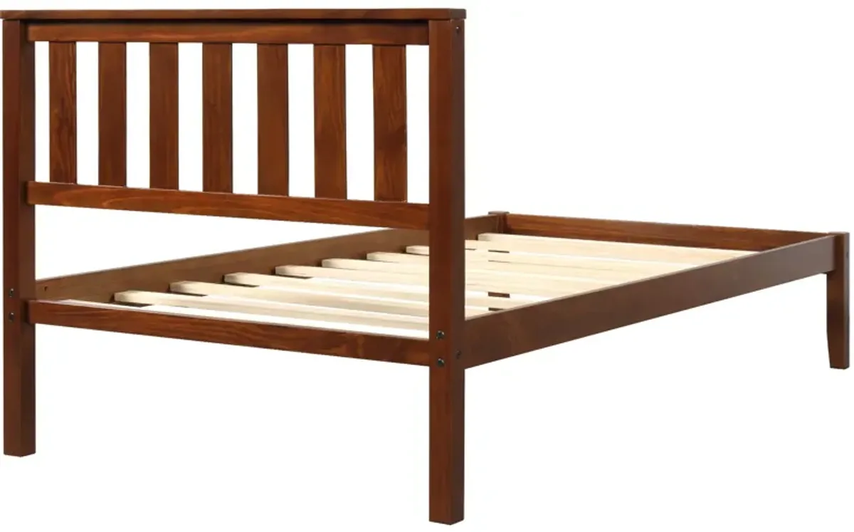 Platform Bed With Headboard / Wood Slat Support